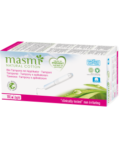 Masmi Organic Care - Bio Tampons Light / Mini mit Applikator, 18 Stk.