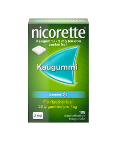 Nicorette Kaugummi Icemint 2mg, 105 Stk.