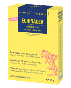 Wellness ECHINACEA + ISLÄNDISCH MOOS + VITAMIN C + EUCALYPTUS, 30 Stk.