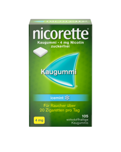 Nicorette Kaugummi Icemint 4mg, 105 Stk.