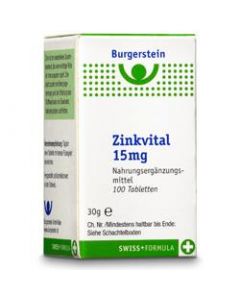 Burgerstein Zink Vital Tabletten 15mg, 100 Stück
