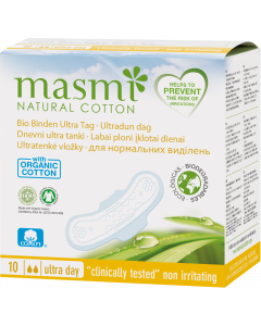 Masmi Organic Care - Bio Monatsbinden Ultra Tag, 10 Stk.