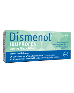 Dismenol Ibuprofen 200 mg Filmtabletten, 20 Stk.