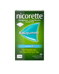 Nicorette Kaugummi Icemint 2mg, 30 Stk.