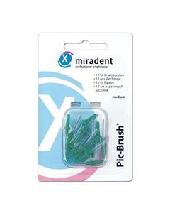 Miradent Pic Brush Ersatzbürsten--Blau, 12 Stück