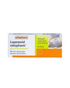 Loperamid ratiopharm Filmtabletten akut, 20 Stück