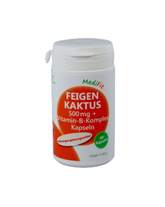 Feigenkaktus 500mg + Vitamin-B-Komplex Kapseln, 60 Stück