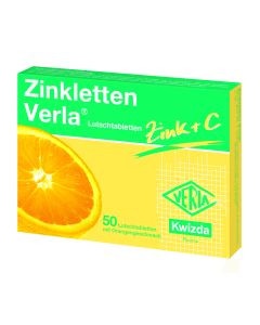 Zinkletten Verla Lutschtabletten Orange, 50 Stk.