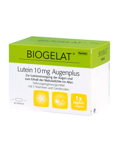 Biogelat Lutein 10 mg Augenplus, 90 Stk.