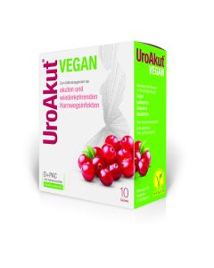 Biogelat UroAkut vegan D-Mannose plus Cranberry, 10 Stk.