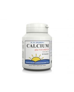 Dr. Grubers Calcium Chelat plus Vitamin D Tabletten, 90 Stück