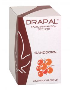 DRAPAL® Sanddorn Wildfruchtsirup Glas mit Faltschachtel, 450g 