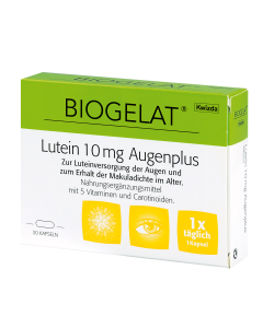 Biogelat Lutein 10 mg Augenplus, 30 Stk.