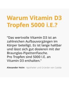 Casida Vitamin D3 Tropfen 5000 I.E., 50ml