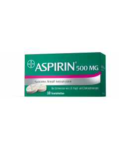 Aspirin Kautabletten 500mg, 10 Stück